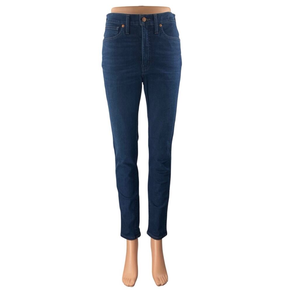 Madewell Women's Blue Dark Wash 10" High Rise Skinny Leg Denim Jeans Pants Sz 27